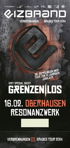 Eizbrand - Hardticket 16.02.2024 - “Verbrennungen 3. Grades“ Tour - Oberhausen, ResonanzWerk