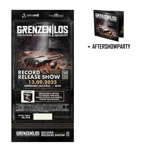 GRENZENLOS - 13.09.25, OBERDORF, RECORD-RELEASE-TICKET/CD Bundle