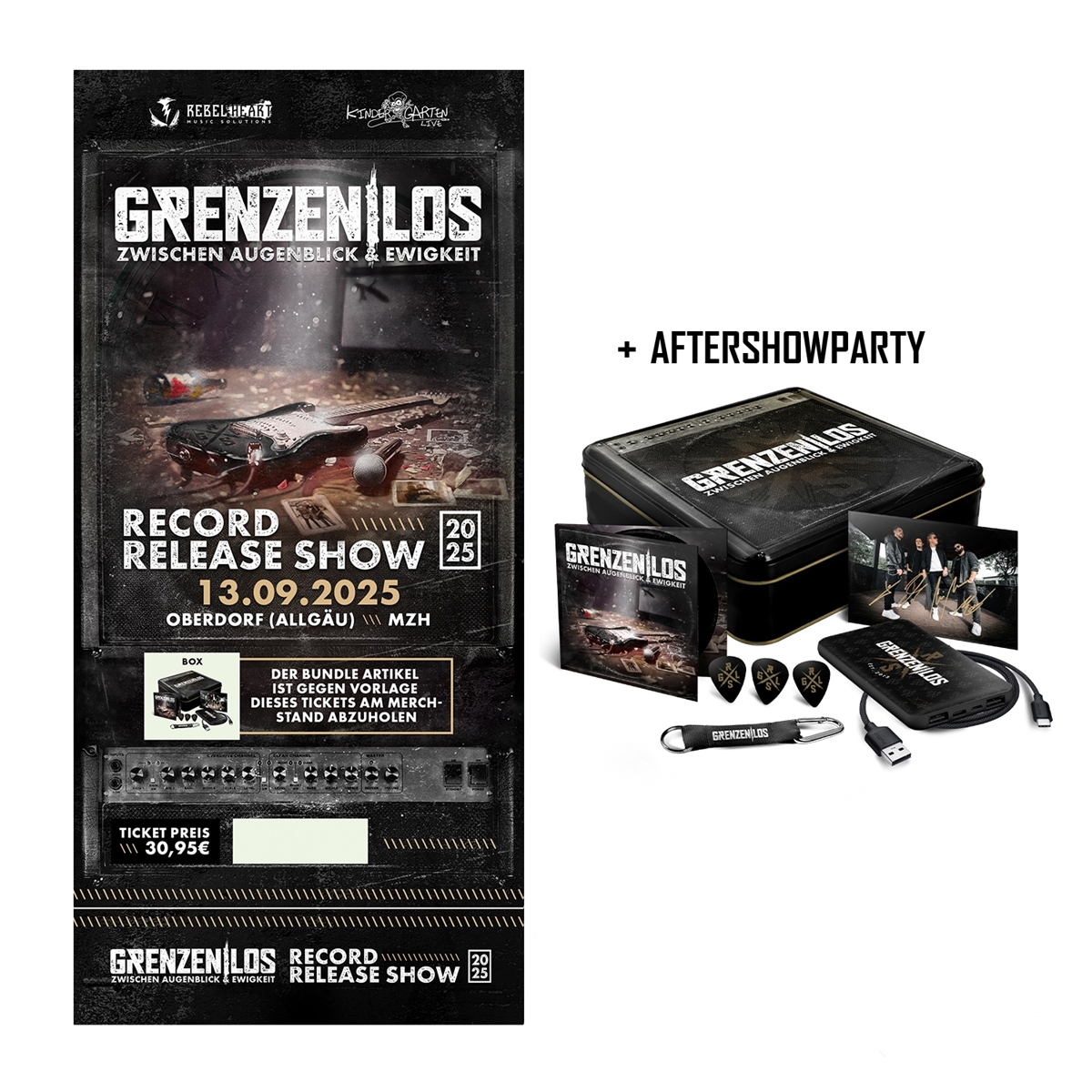 GRENZENLOS - 13.09.25, OBERDORF, RECORD-RELEASE-TICKET Bundle